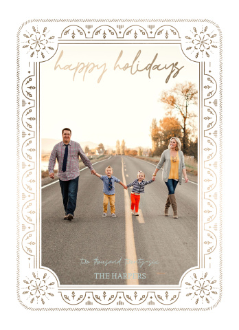 Classical Border Faux Gold Vertical Acrylic Block